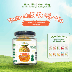 Thơm Sấy Dẻo Muối Ớt Hũ Thủy Tinh 180G