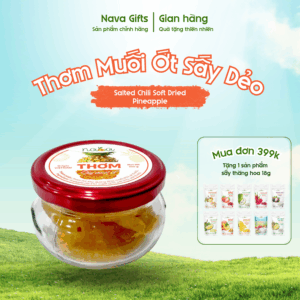 Thơm Sấy Dẻo Muối Ớt Hũ Thủy Tinh 100G