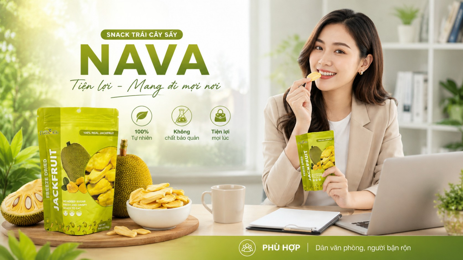 Snack Mít Sấy Thăng Hoa NAVA – Giải Pháp Ăn Vặt Healthy Cho Người Bận Rộn