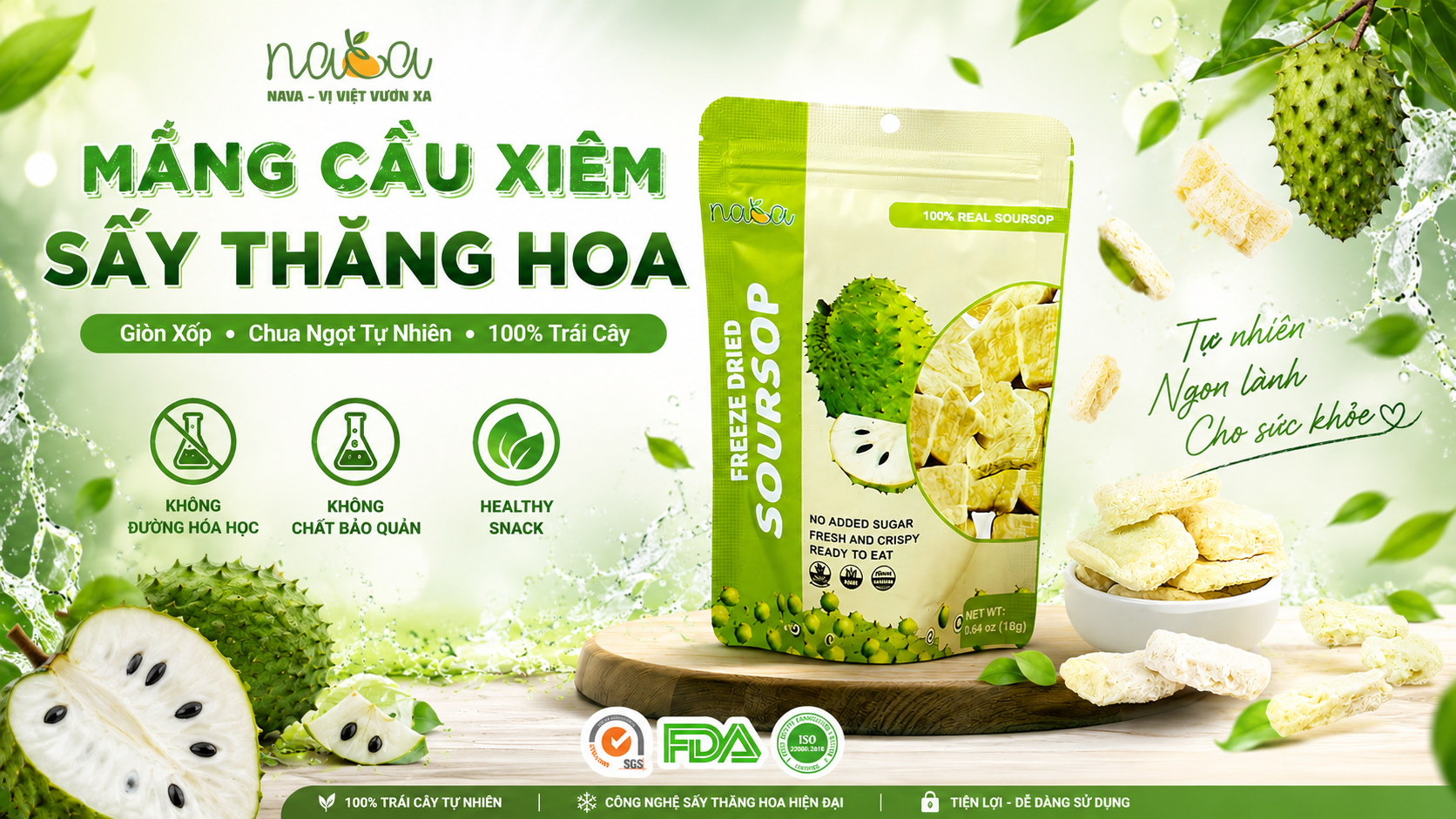 🌿 MÃNG CẦU XIÊM SẤY THĂNG HOA NAVA – GIỮ TRỌN HƯƠNG VỊ TỰ NHIÊN TRONG TỪNG MIẾNG GIÒN XỐP 🌿